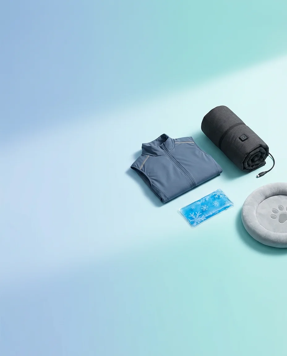 Cooling and heating products side by side — showing the dual product line scope